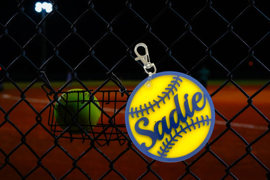 Personalized Softball Bag Tags